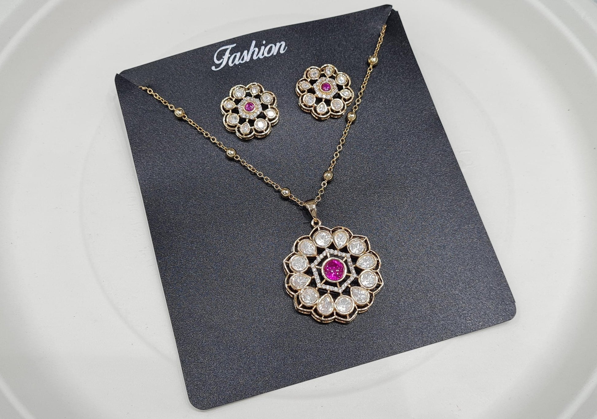 Kundan Pendant sets 00062 - KRISHNA'S SWETA JEWELLERY