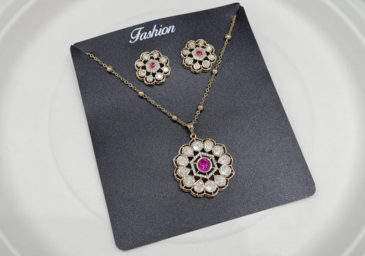 Kundan Pendant sets 00062 - KRISHNA'S SWETA JEWELLERY