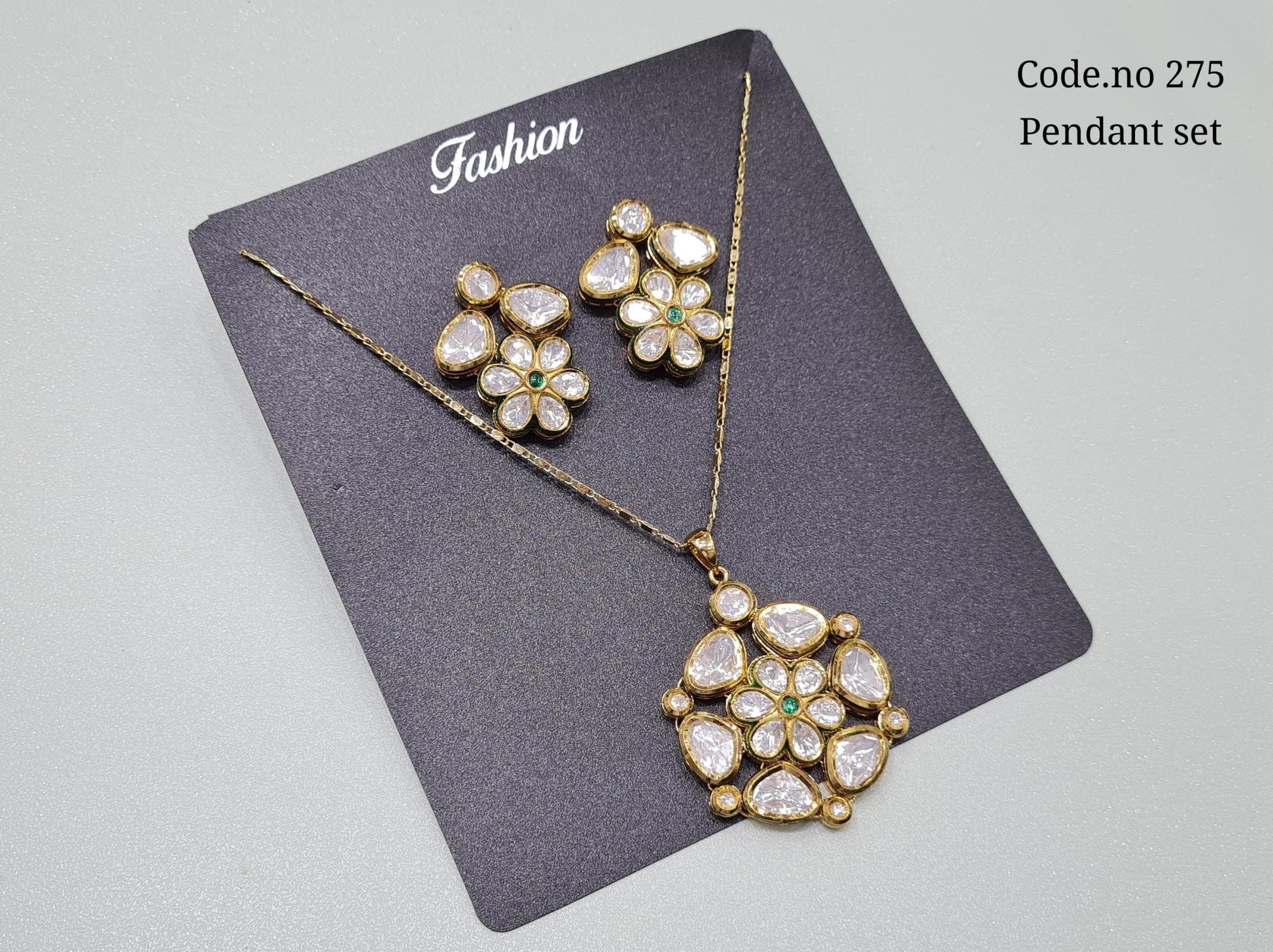 Kundan pendant sets 01810 - KRISHNA'S SWETA JEWELLERY