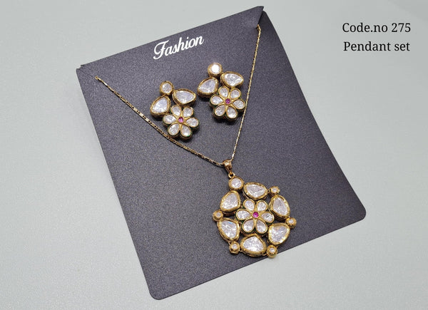 Kundan pendant sets 01810 - KRISHNA'S SWETA JEWELLERY