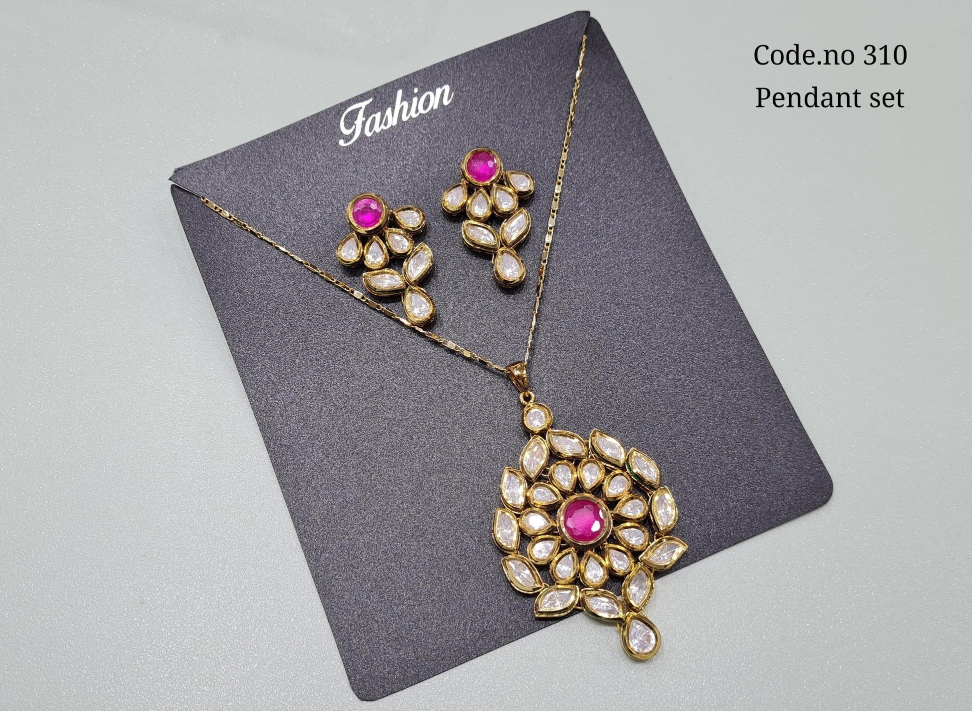 Kundan pendant sets 01811 - KRISHNA'S SWETA JEWELLERY
