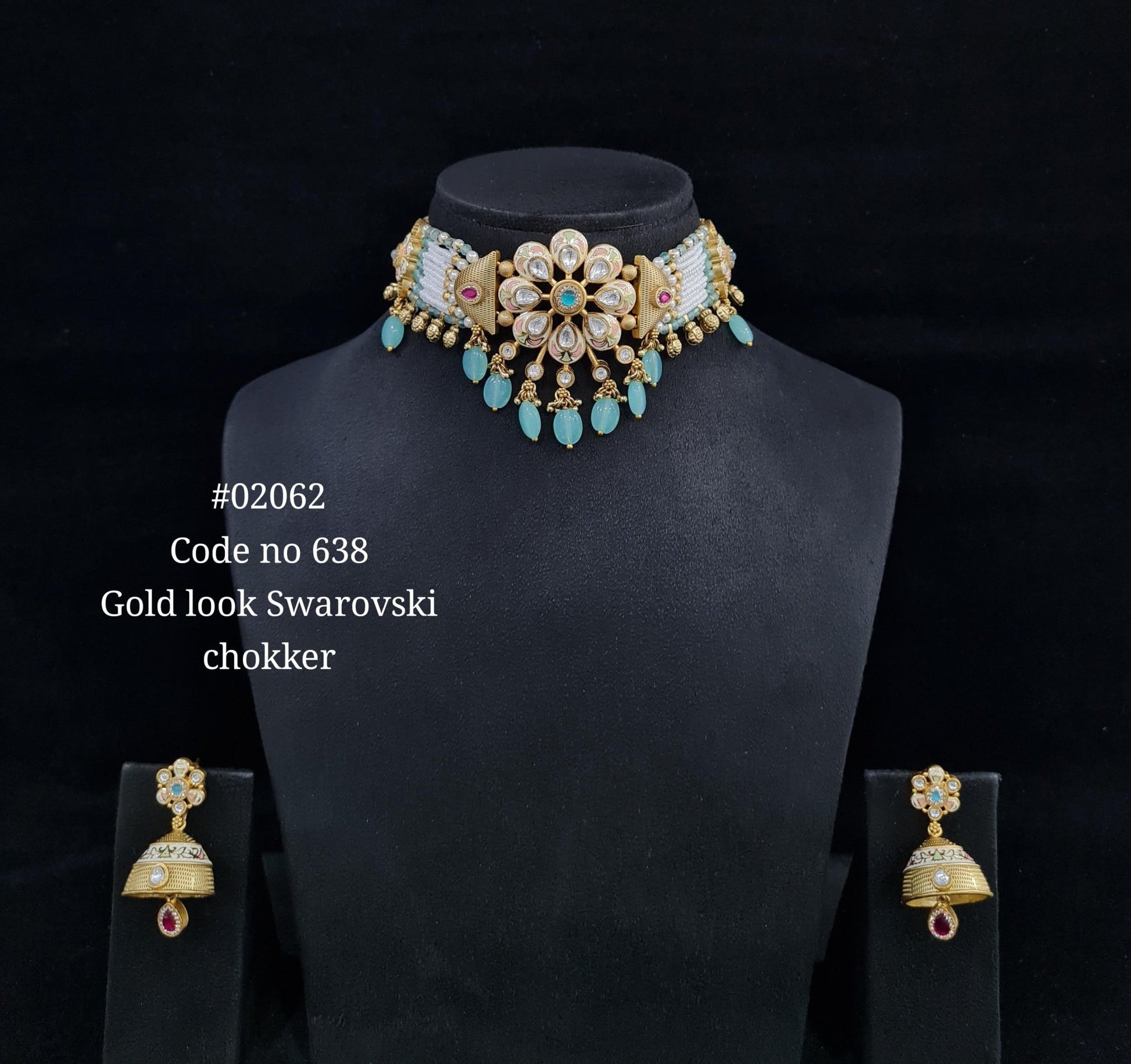 Kundan PP Choker 02062 - KRISHNA'S SWETA JEWELLERY