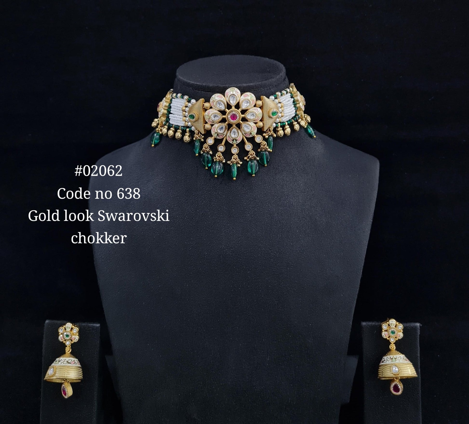 Kundan PP Choker 02062 - KRISHNA'S SWETA JEWELLERY