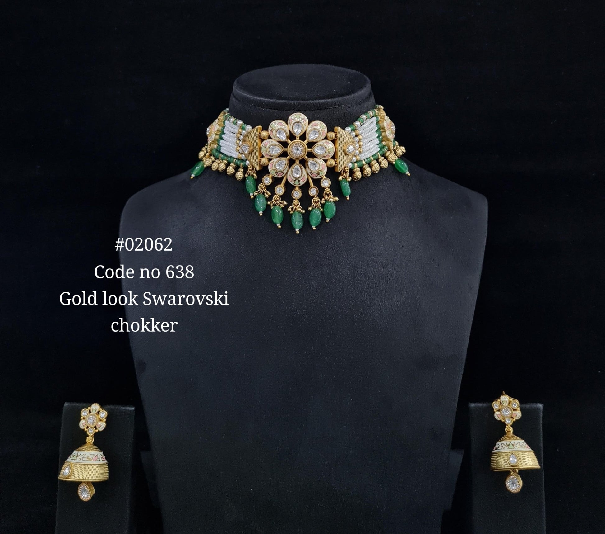 Kundan PP Choker 02062 - KRISHNA'S SWETA JEWELLERY