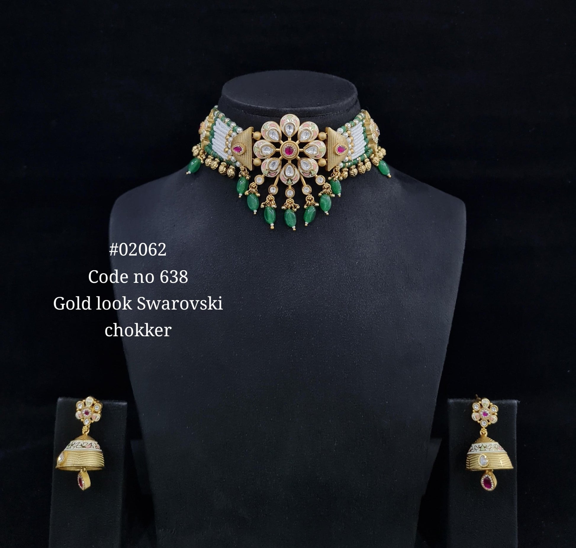 Kundan PP Choker 02062 - KRISHNA'S SWETA JEWELLERY