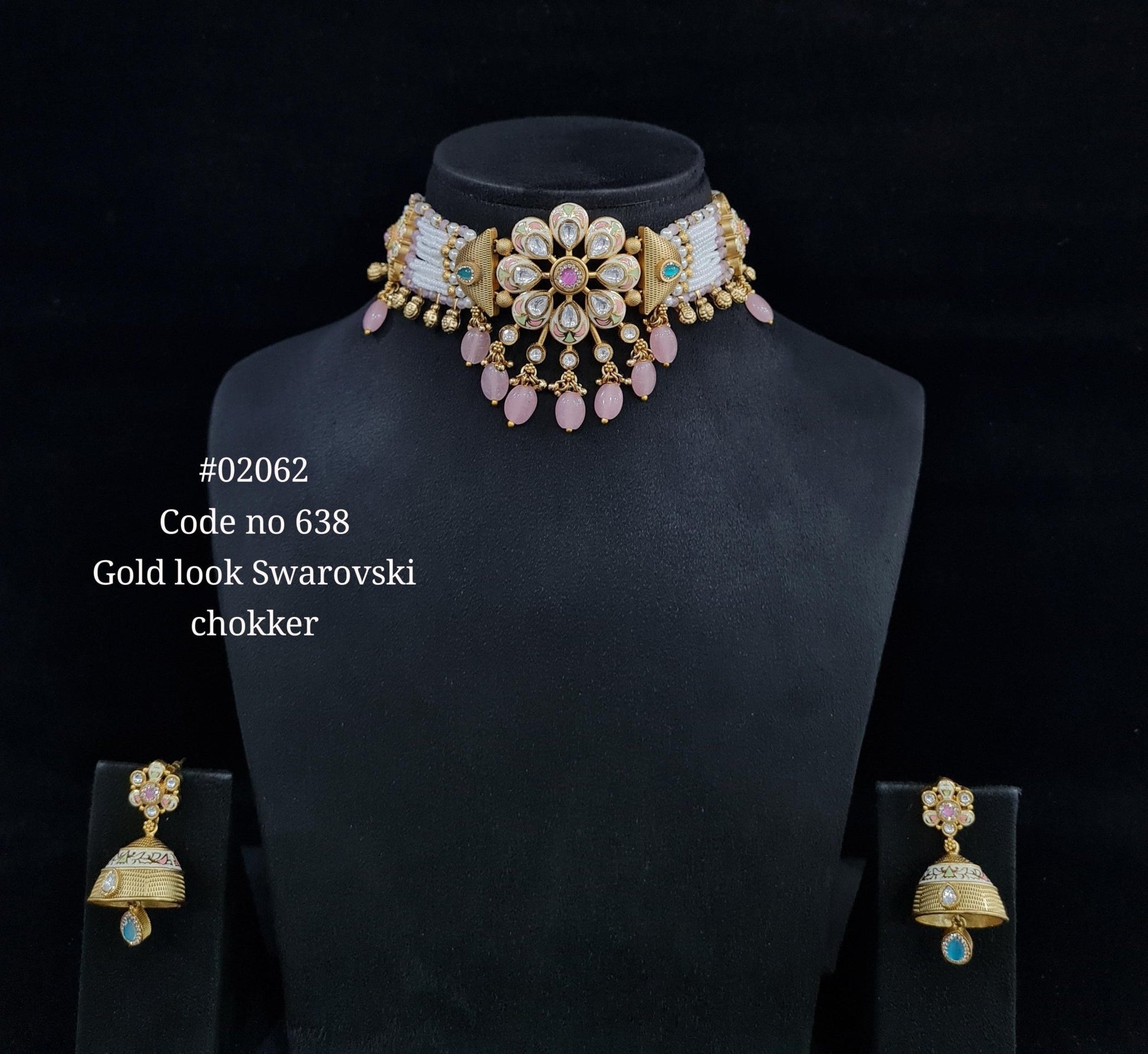 Kundan PP Choker 02062 - KRISHNA'S SWETA JEWELLERY
