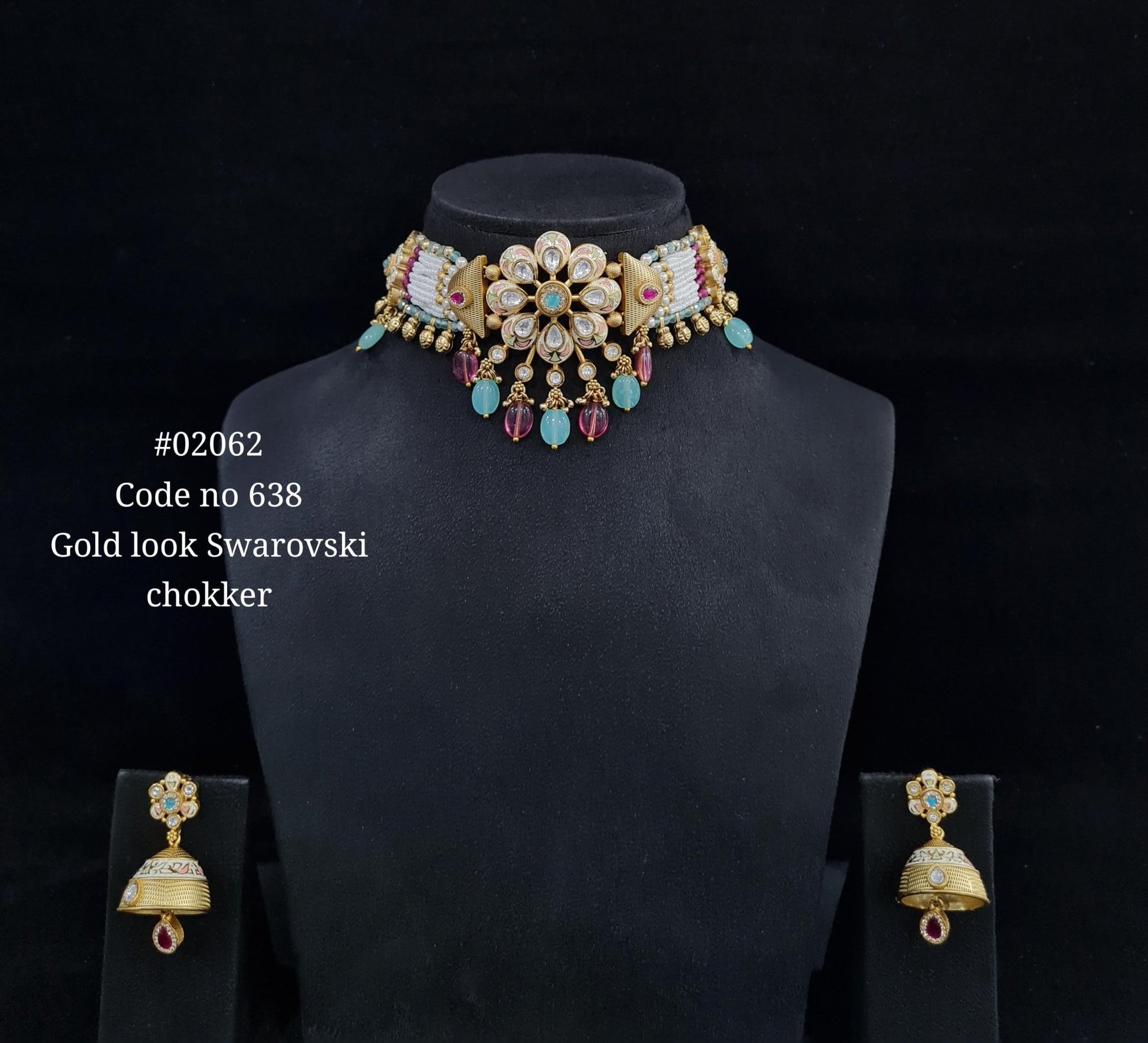 Kundan PP Choker 02062 - KRISHNA'S SWETA JEWELLERY