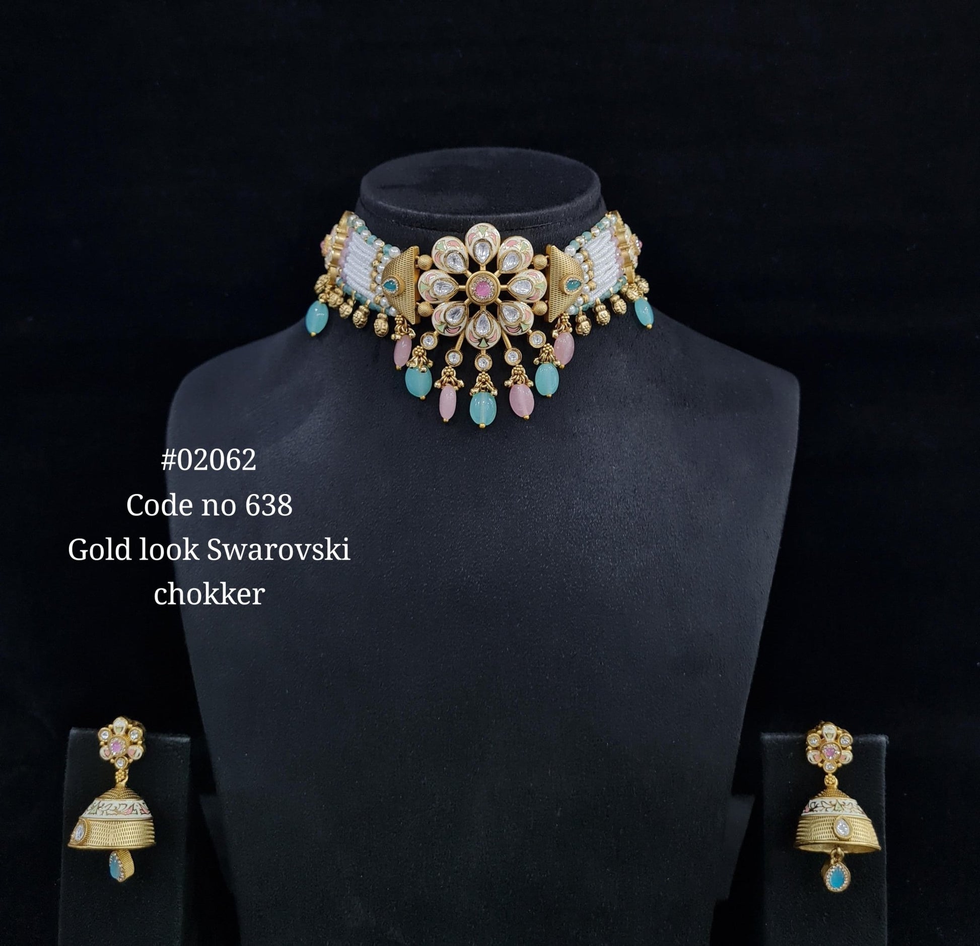 Kundan PP Choker 02062 - KRISHNA'S SWETA JEWELLERY