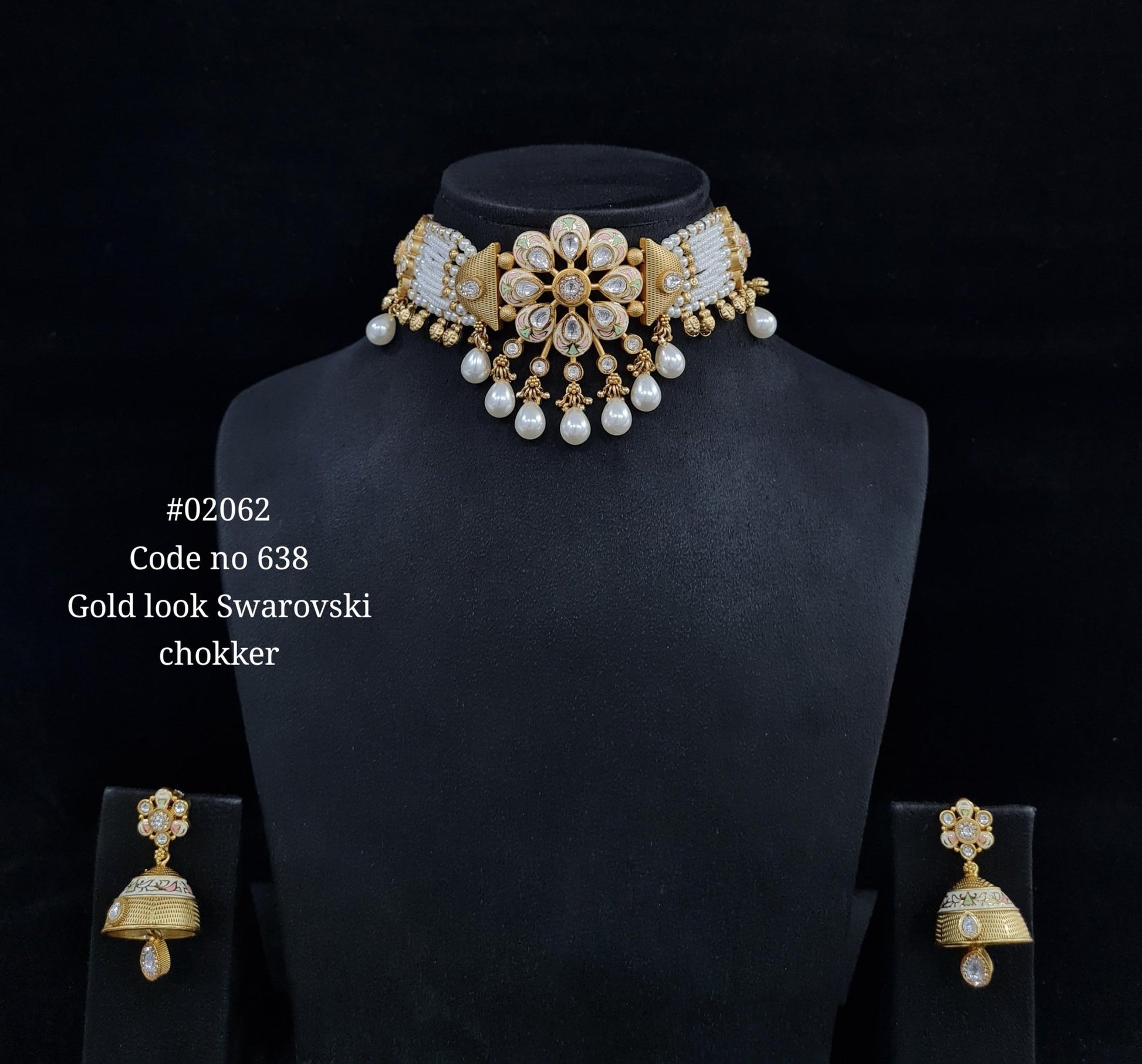 Kundan PP Choker 02062 - KRISHNA'S SWETA JEWELLERY