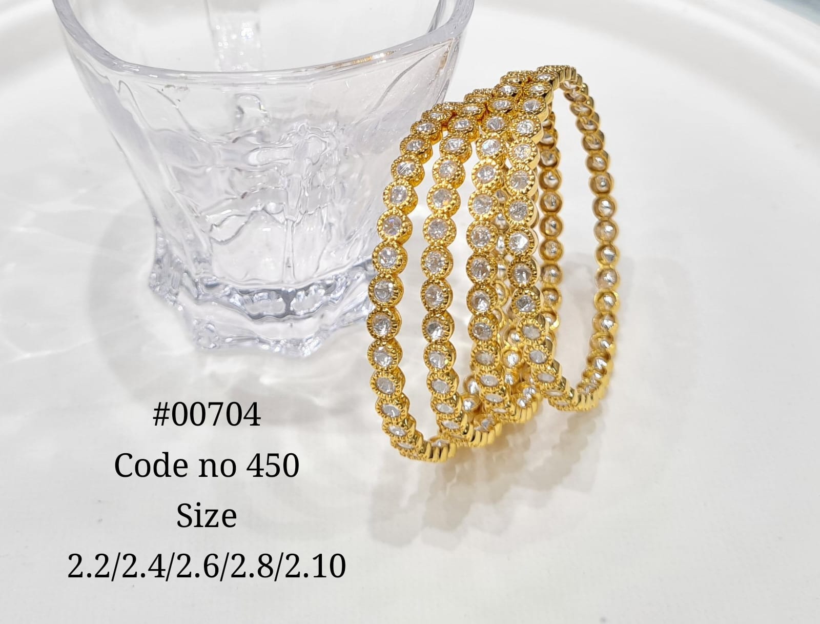 Kundan round bangles 00704 - KRISHNA'S SWETA JEWELLERY