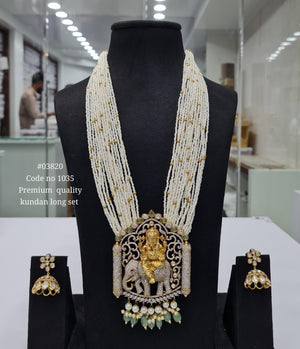 Kundan Temple Pendant 03820 - KRISHNA'S SWETA JEWELLERY