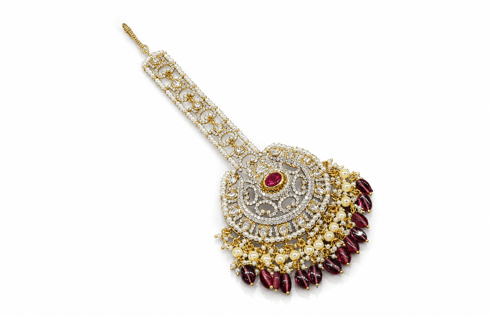 Kundan Tikka 08124 - KRISHNA'S SWETA JEWELLERY