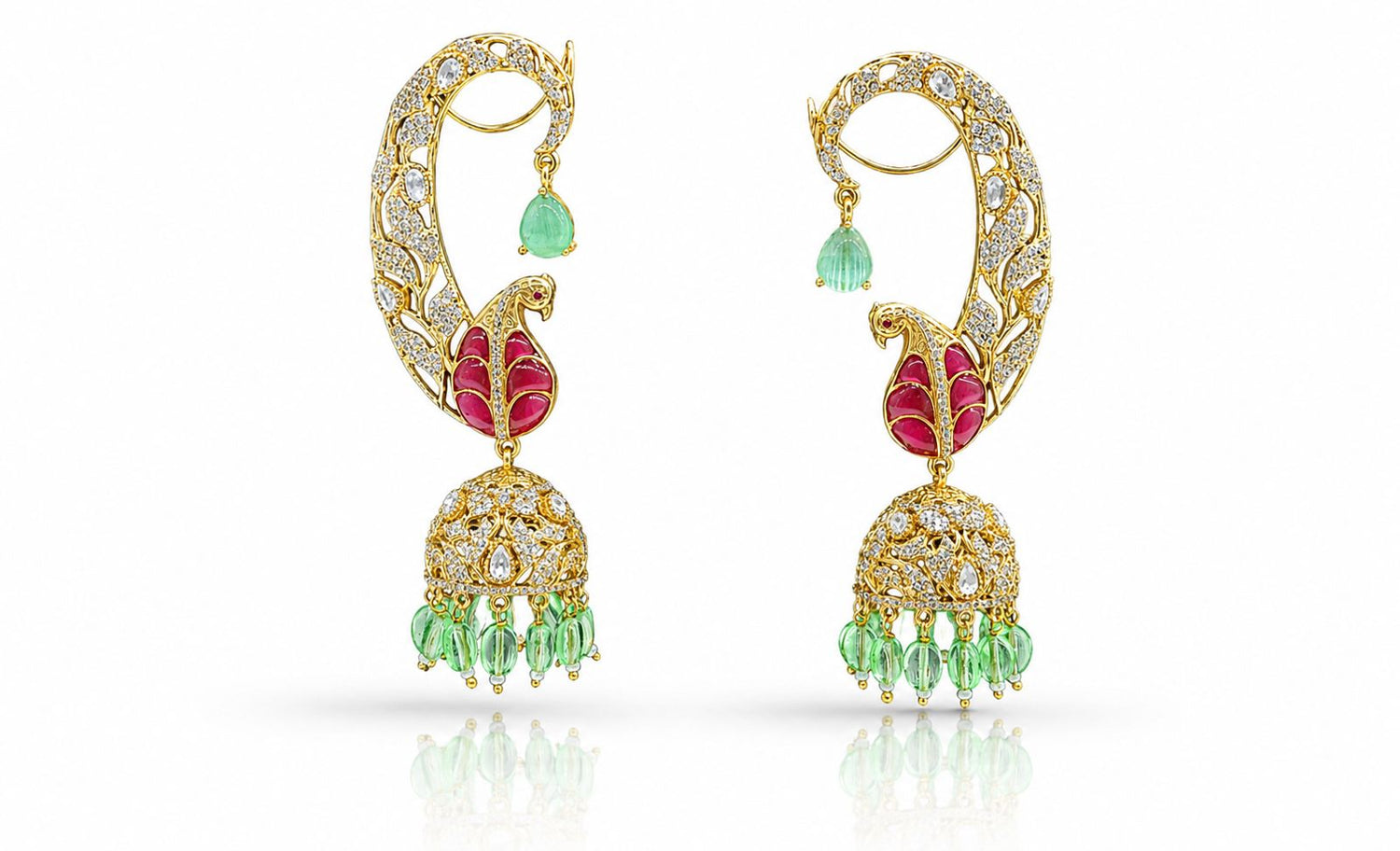 Leafy Earcuff 08502 - KRISHNA'S SWETA JEWELLERY