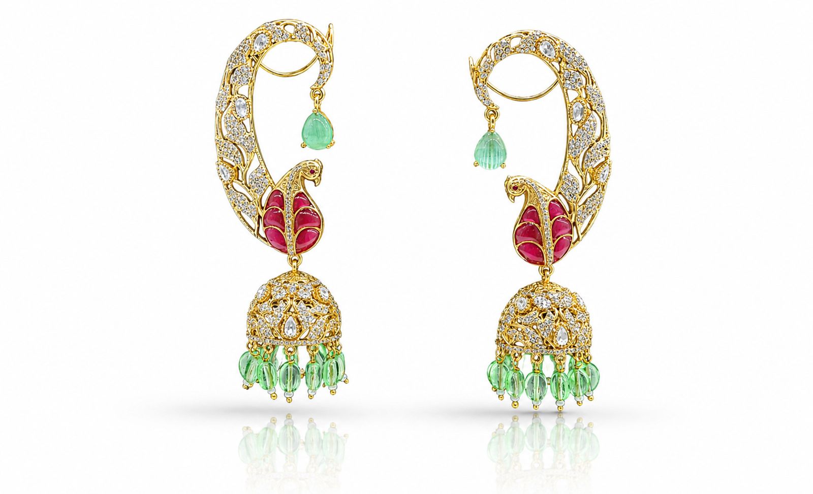 Leafy Earcuff 08502 - KRISHNA'S SWETA JEWELLERY