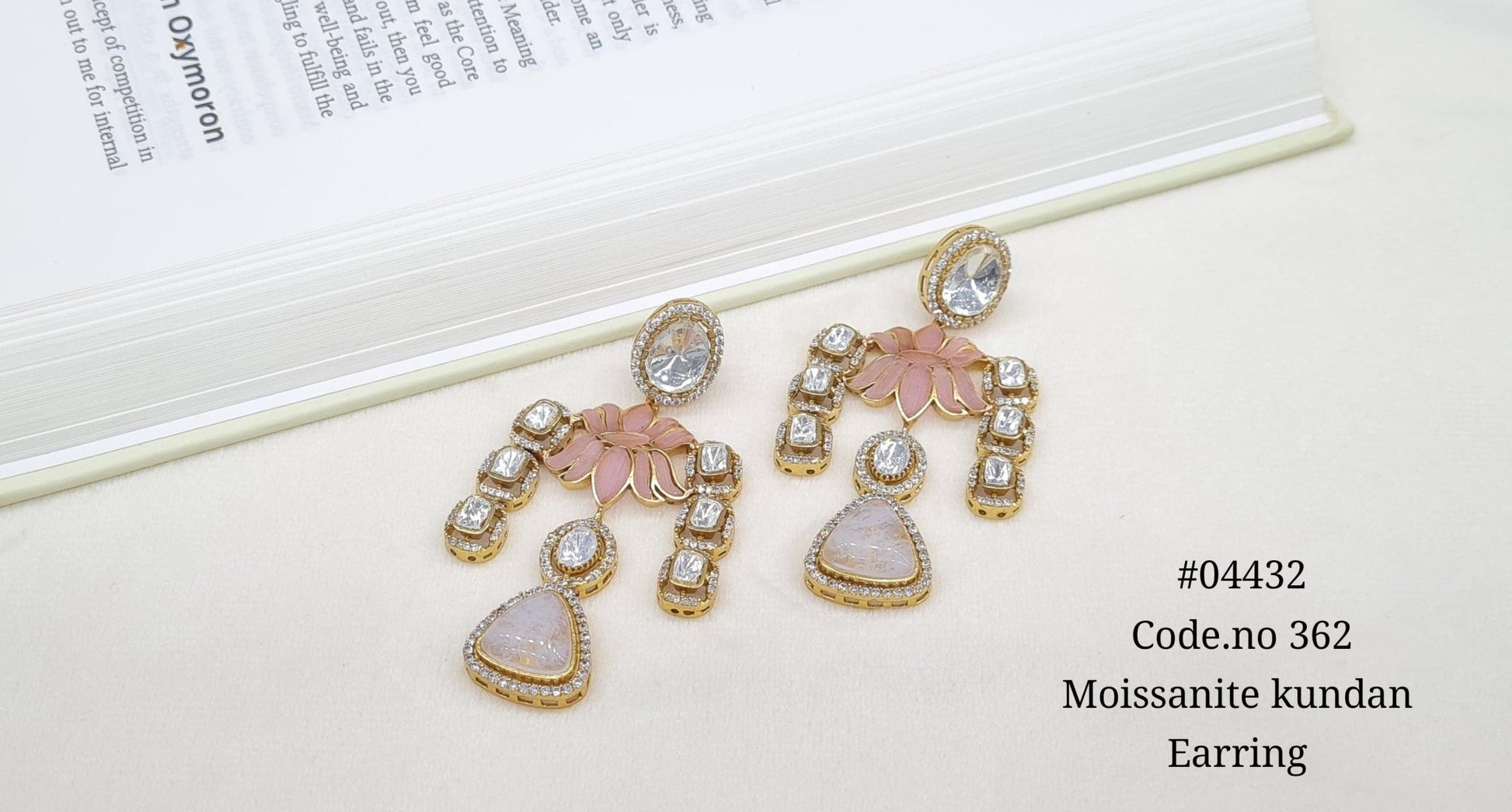 Lotus Earring 04432 - KRISHNA'S SWETA JEWELLERY