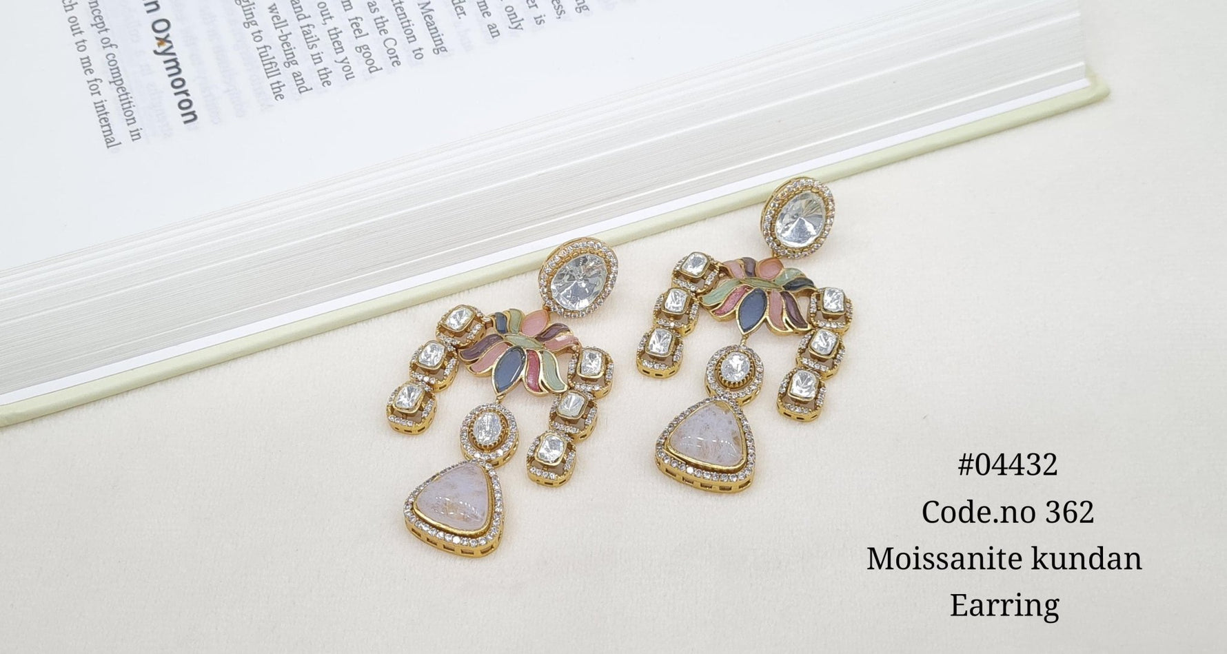 Lotus Earring 04432 - KRISHNA'S SWETA JEWELLERY