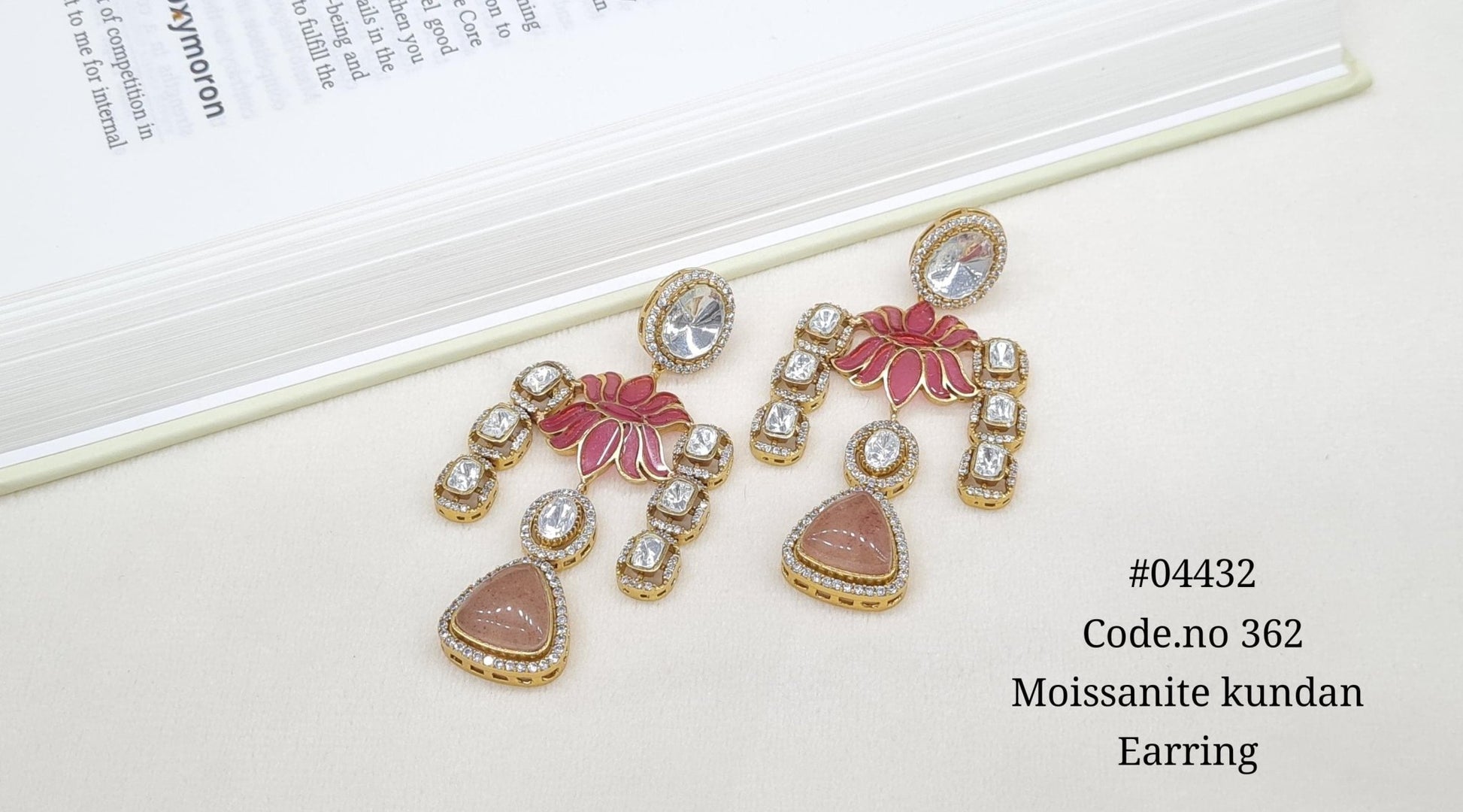 Lotus Earring 04432 - KRISHNA'S SWETA JEWELLERY