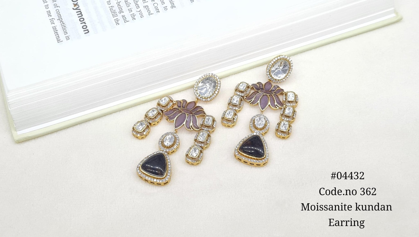 Lotus Earring 04432 - KRISHNA'S SWETA JEWELLERY