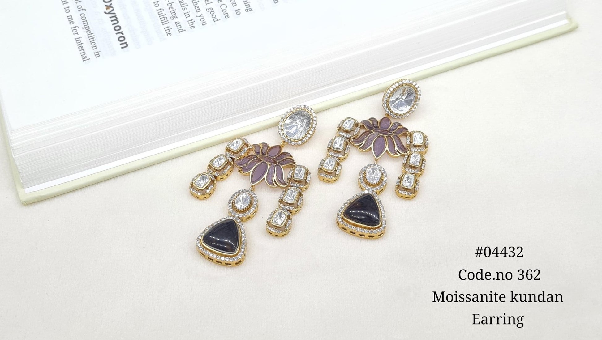 Lotus Earring 04432 - KRISHNA'S SWETA JEWELLERY