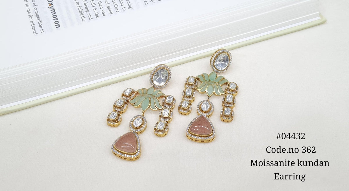 Lotus Earring 04432 - KRISHNA'S SWETA JEWELLERY
