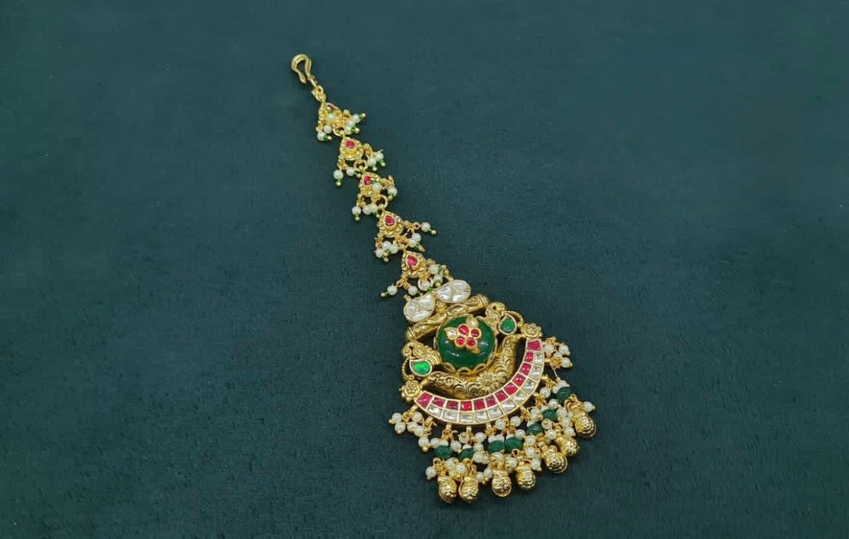 Maang Tika 06822 - KRISHNA'S SWETA JEWELLERY