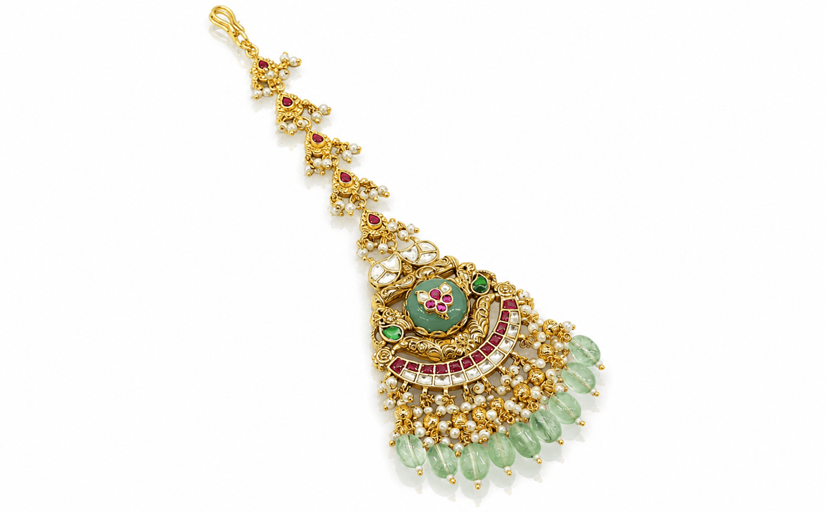 Maang Tika 06822 - KRISHNA'S SWETA JEWELLERY