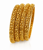 Matte 4 pc bangles 02675 - KRISHNA'S SWETA JEWELLERY