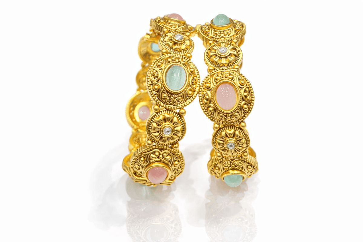 Matte bangles 01337 - KRISHNA'S SWETA JEWELLERY