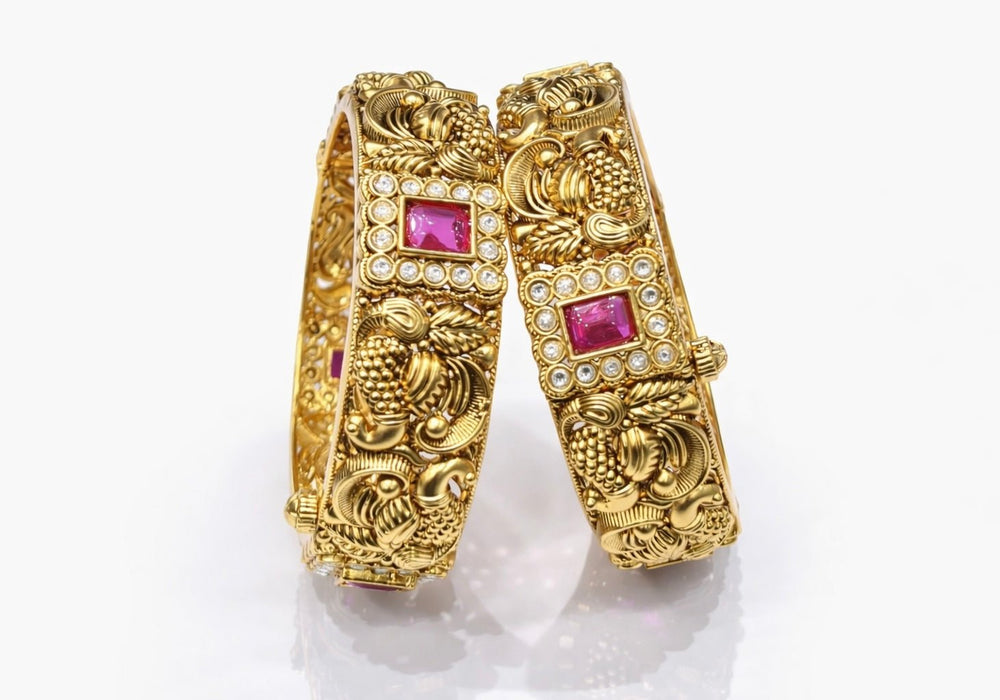 Matte Bangles 01342 - KRISHNA'S SWETA JEWELLERY