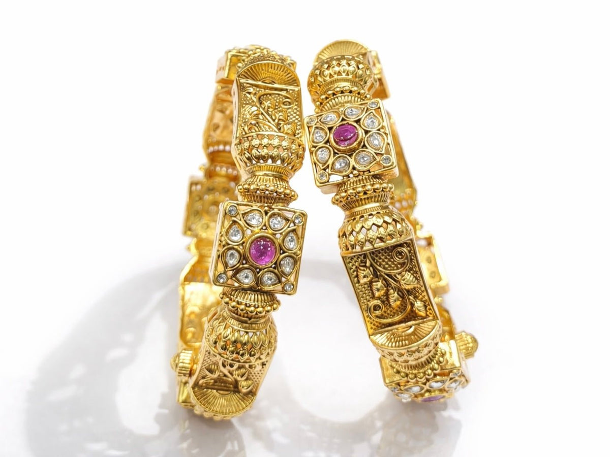Matte Bangles 02099 - KRISHNA'S SWETA JEWELLERY