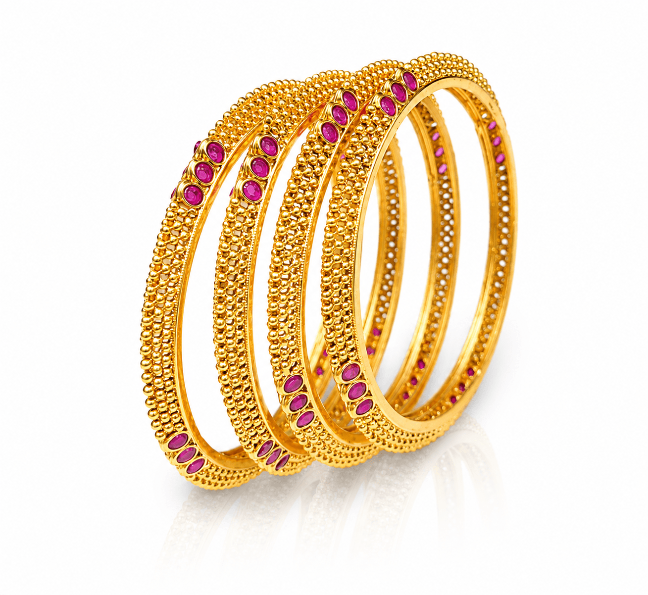Matte Bangles 4 pc 02327 - KRISHNA'S SWETA JEWELLERY