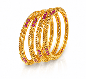 Matte Bangles 4 pc 02327 - KRISHNA'S SWETA JEWELLERY