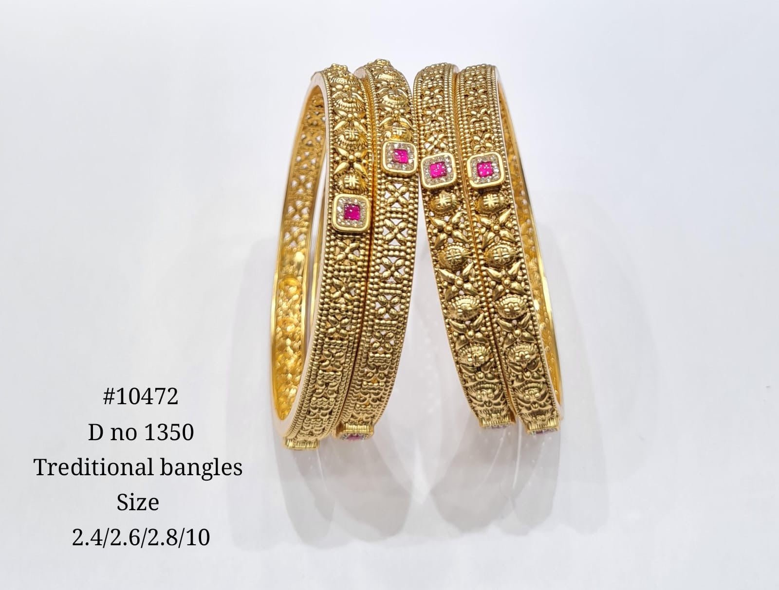Matte Bangles 4pc 10472 - KRISHNA'S SWETA JEWELLERY