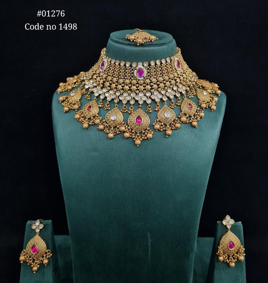 Matte Bride Set 01276 - KRISHNA'S SWETA JEWELLERY
