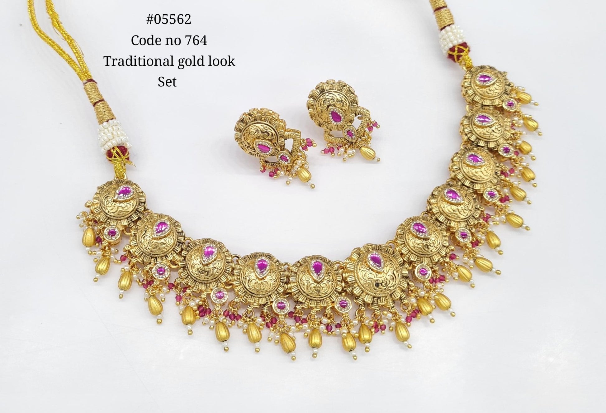 Matte Necklace 05562 - KRISHNA'S SWETA JEWELLERY
