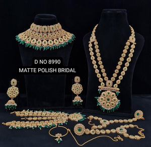 Matte Polish Antique Bridal Set - KRISHNA'S SWETA JEWELLERY