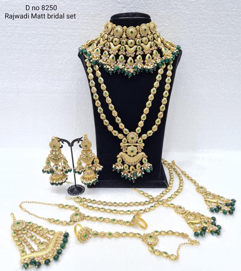 Matte Polish Bridal Set - KRISHNA'S SWETA JEWELLERY