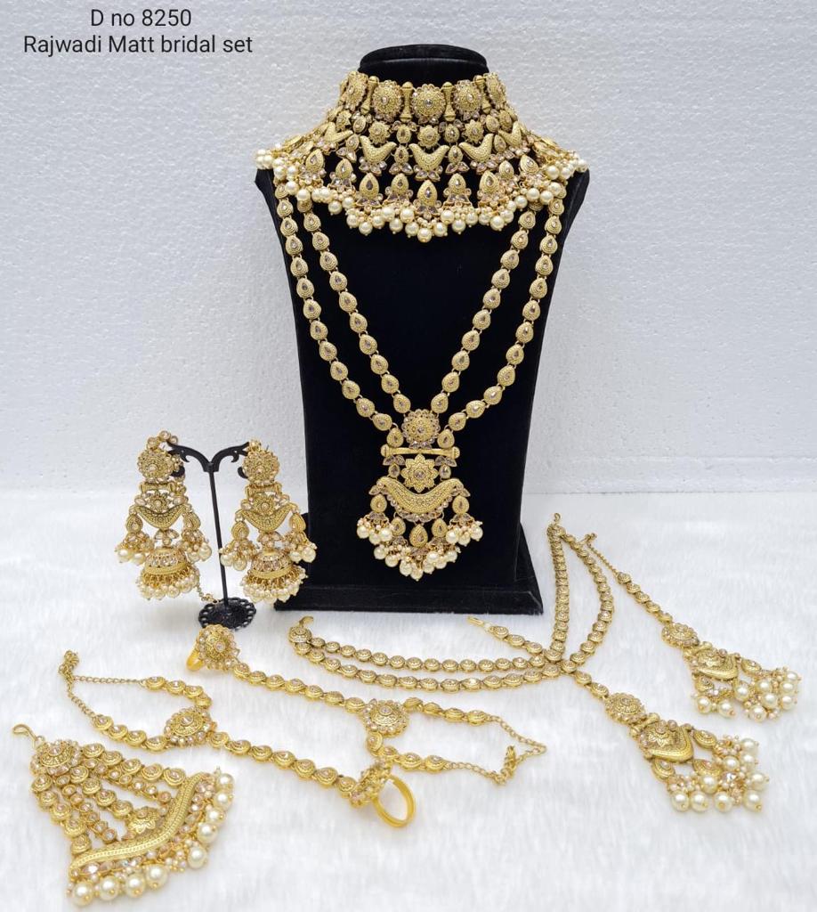 Matte Polish Bridal Set - KRISHNA'S SWETA JEWELLERY