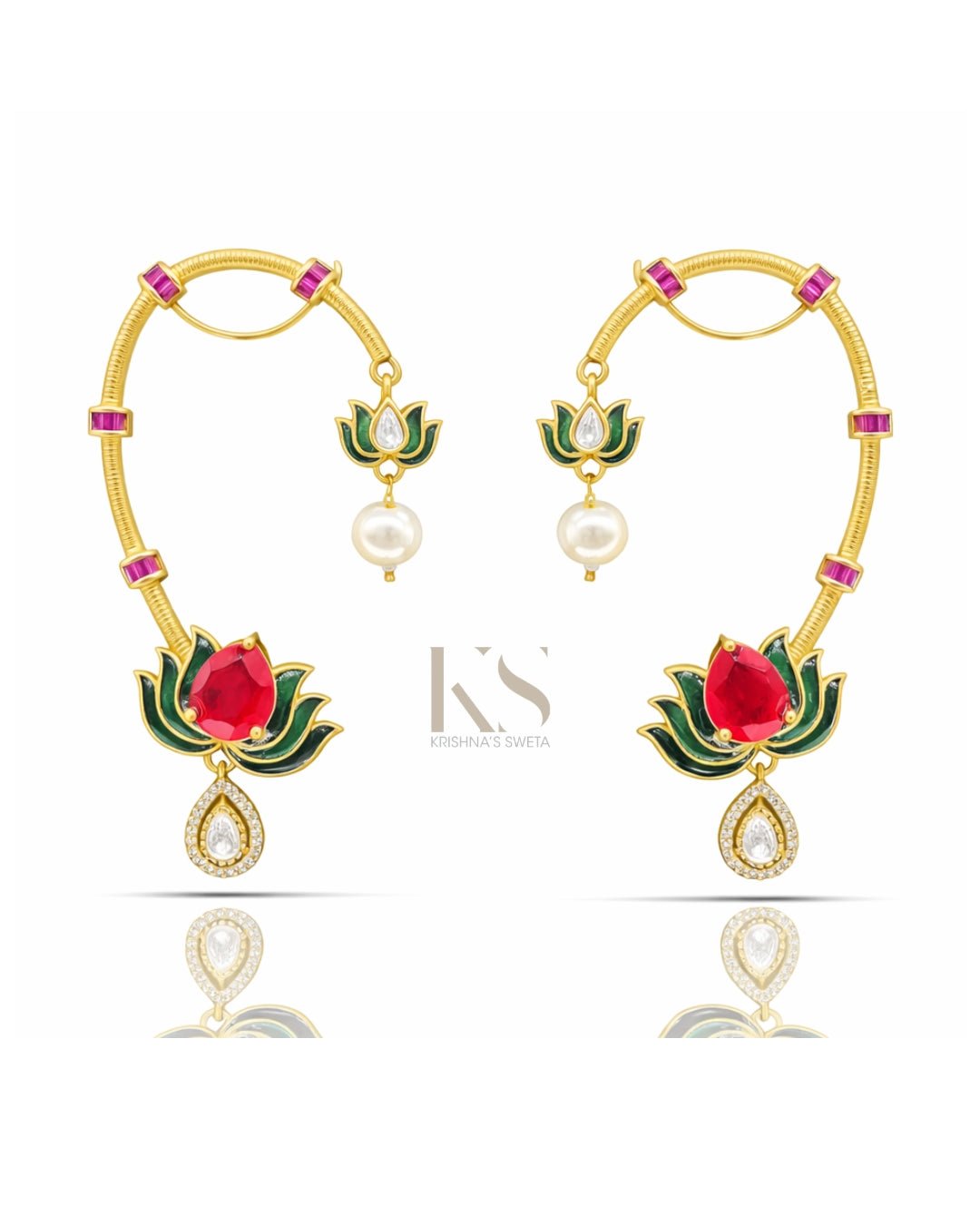 Maximalist Earcuff 07502 - KRISHNA'S SWETA JEWELLERY
