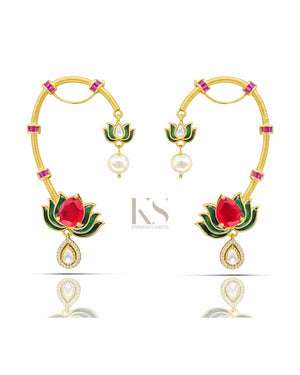 Maximalist Earcuff 07502 - KRISHNA'S SWETA JEWELLERY