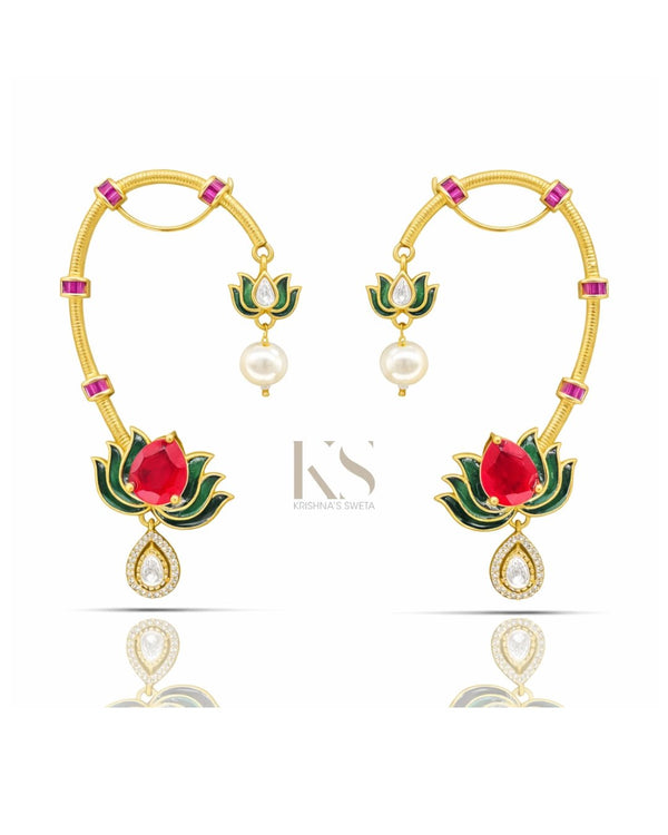 Maximalist Earcuff 07502 - KRISHNA'S SWETA JEWELLERY
