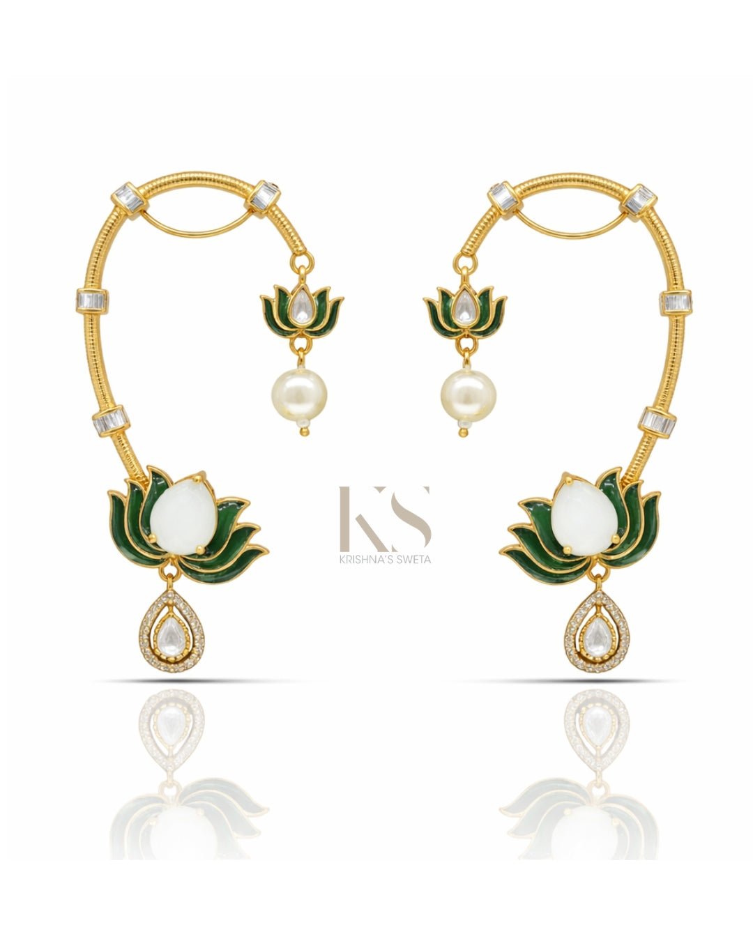 Maximalist Earcuff 07502 - KRISHNA'S SWETA JEWELLERY