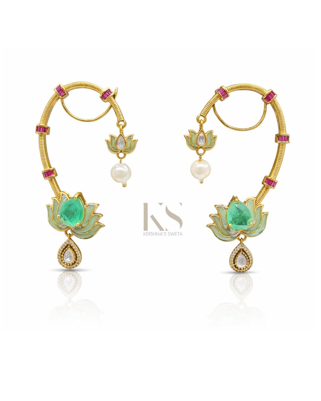 Maximalist Earcuff 07502 - KRISHNA'S SWETA JEWELLERY