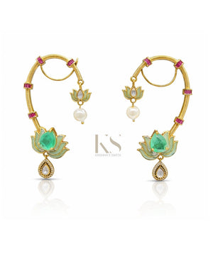 Maximalist Earcuff 07502 - KRISHNA'S SWETA JEWELLERY