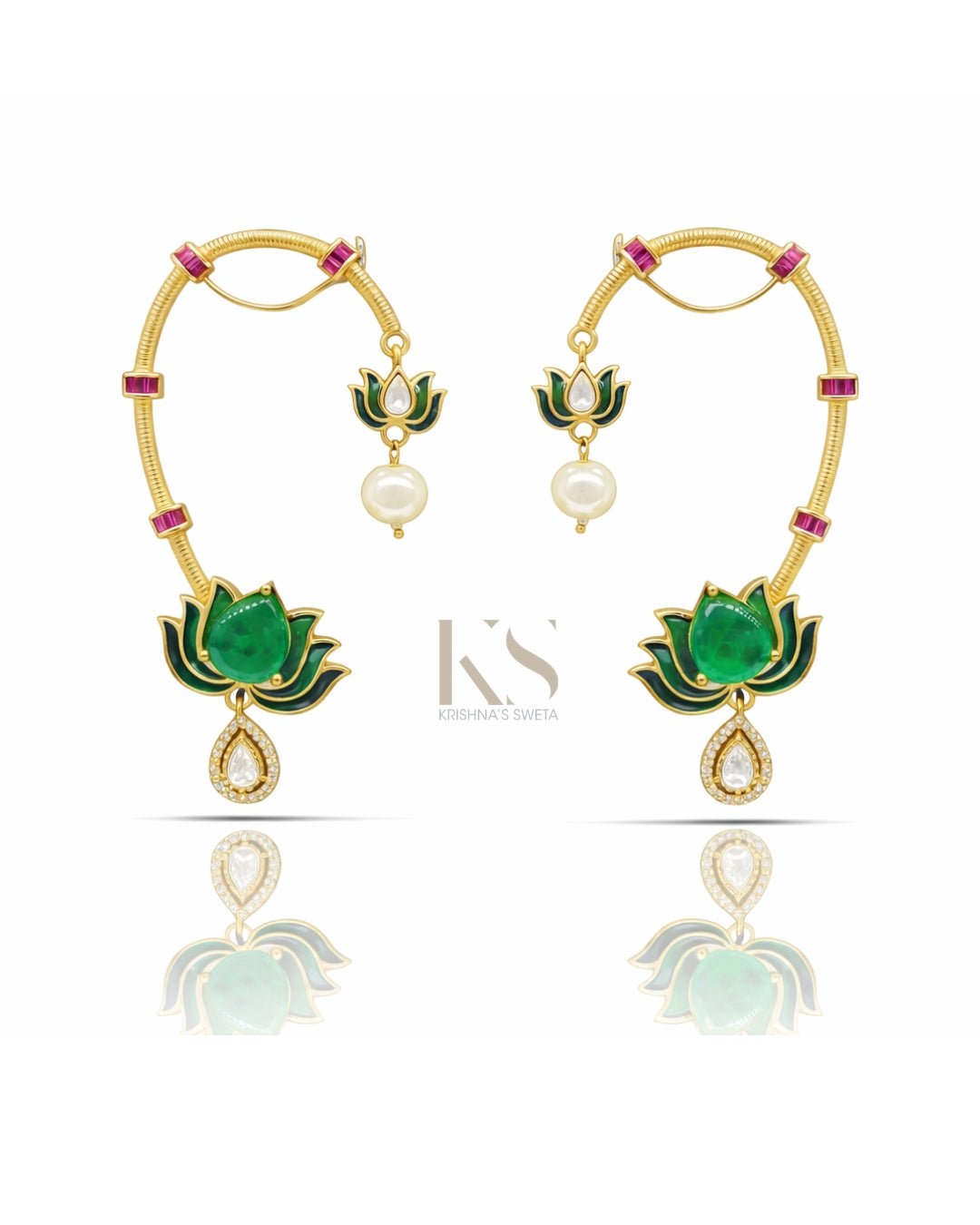 Maximalist Earcuff 07502 - KRISHNA'S SWETA JEWELLERY