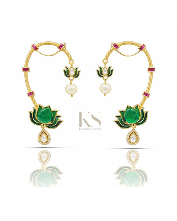 Maximalist Earcuff 07502 - KRISHNA'S SWETA JEWELLERY