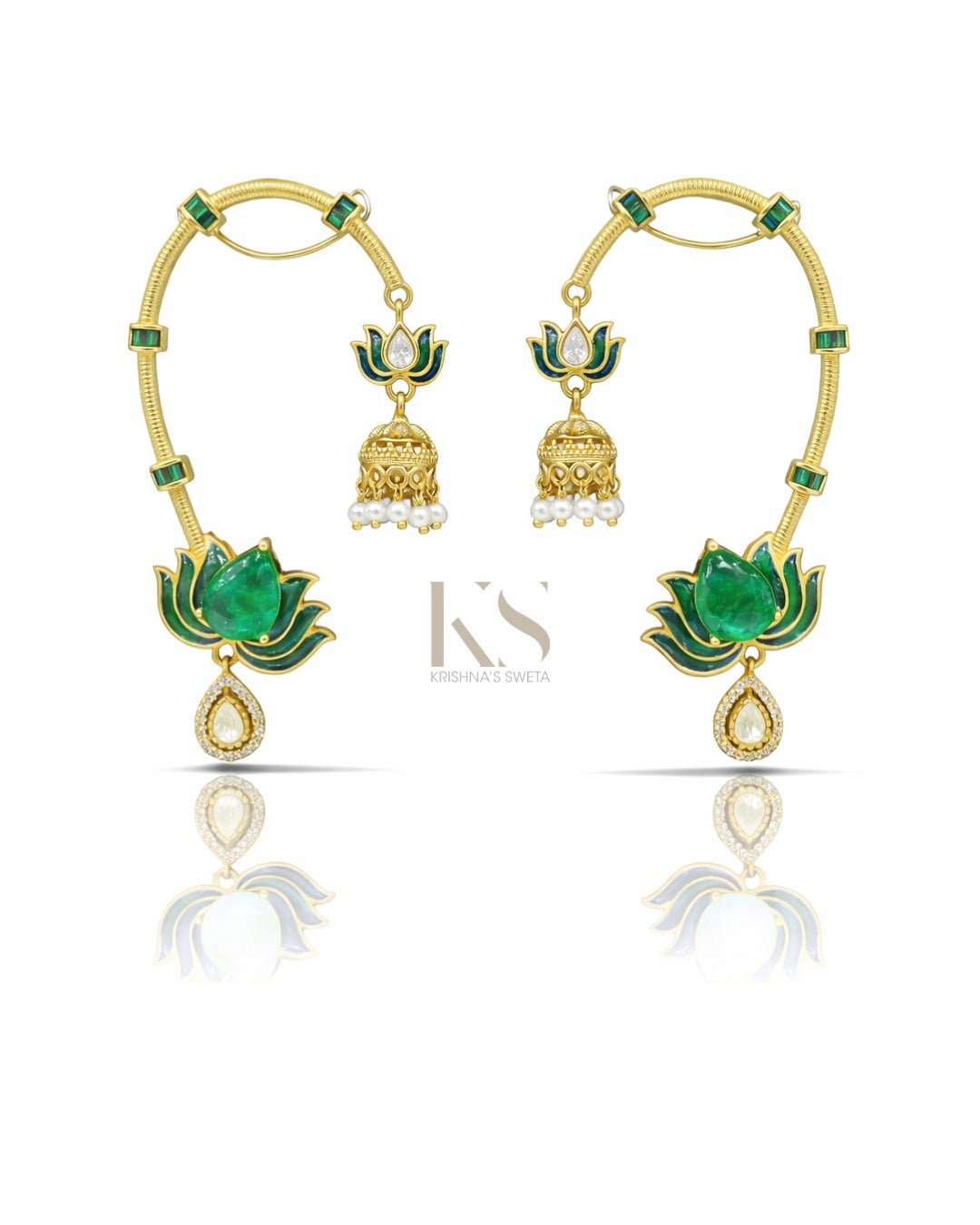 Maximalist Earcuff 07502 - KRISHNA'S SWETA JEWELLERY
