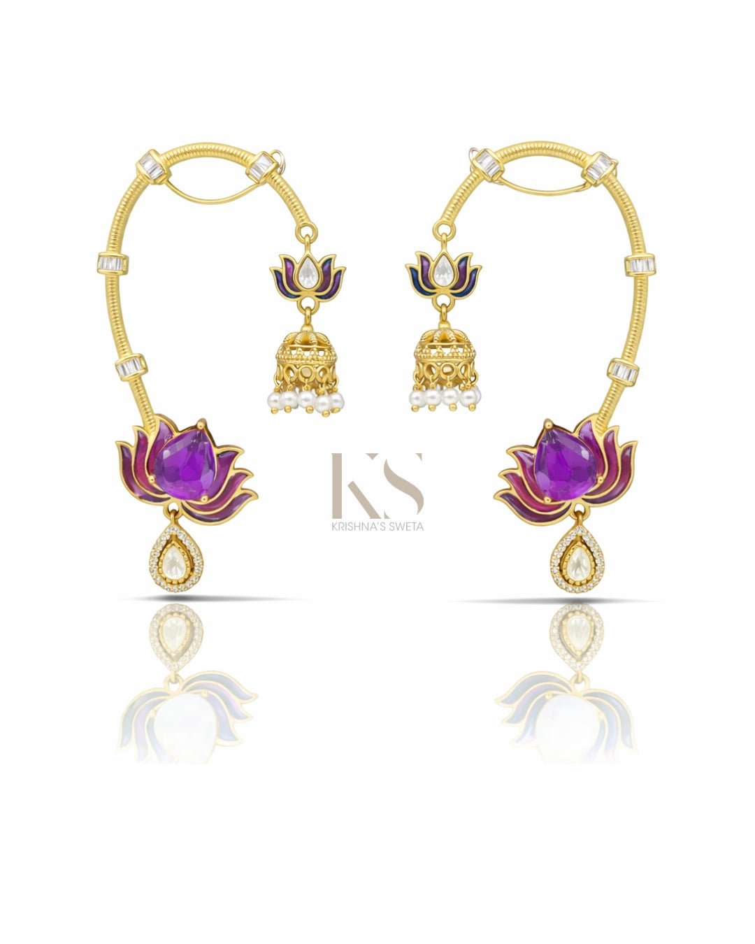 Maximalist Earcuff 07502 - KRISHNA'S SWETA JEWELLERY