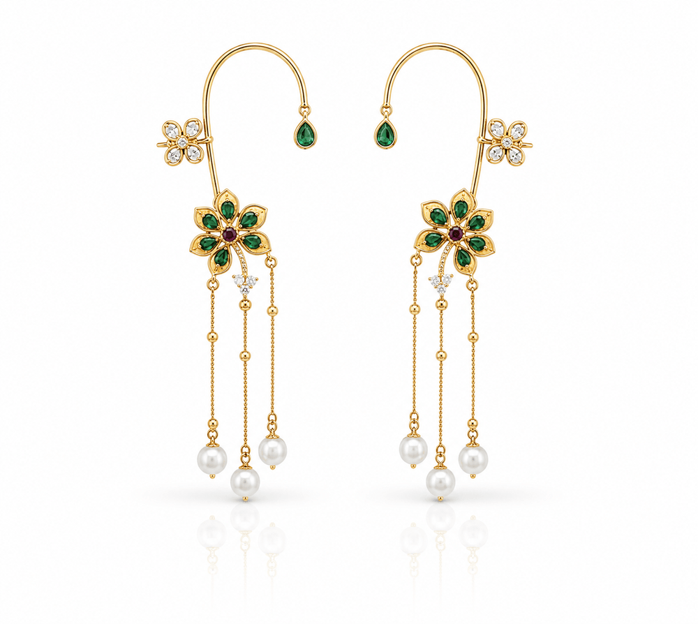 Maximalist Earcuff 08078 - KRISHNA'S SWETA JEWELLERY