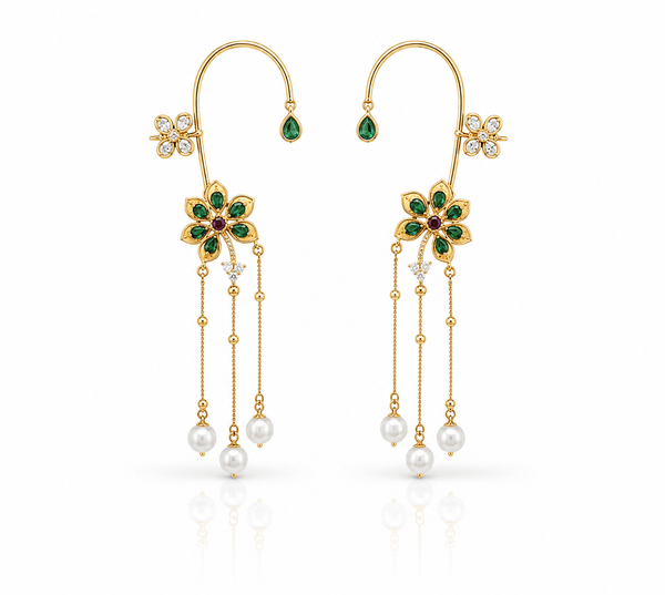 Maximalist Earcuff 08078 - KRISHNA'S SWETA JEWELLERY